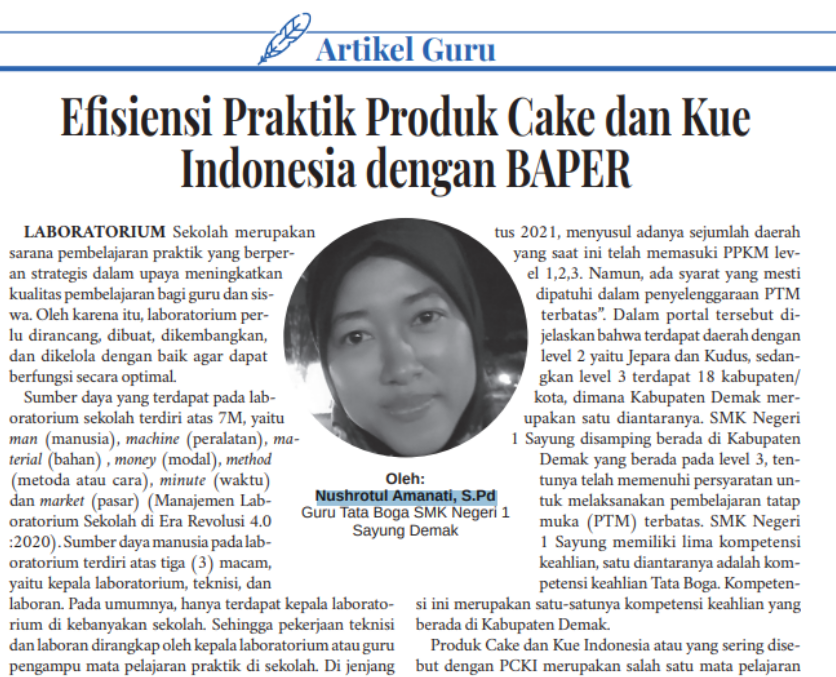 Efisiensi Praktik Produk Cake dan Kue Indonesia dengan BAPER