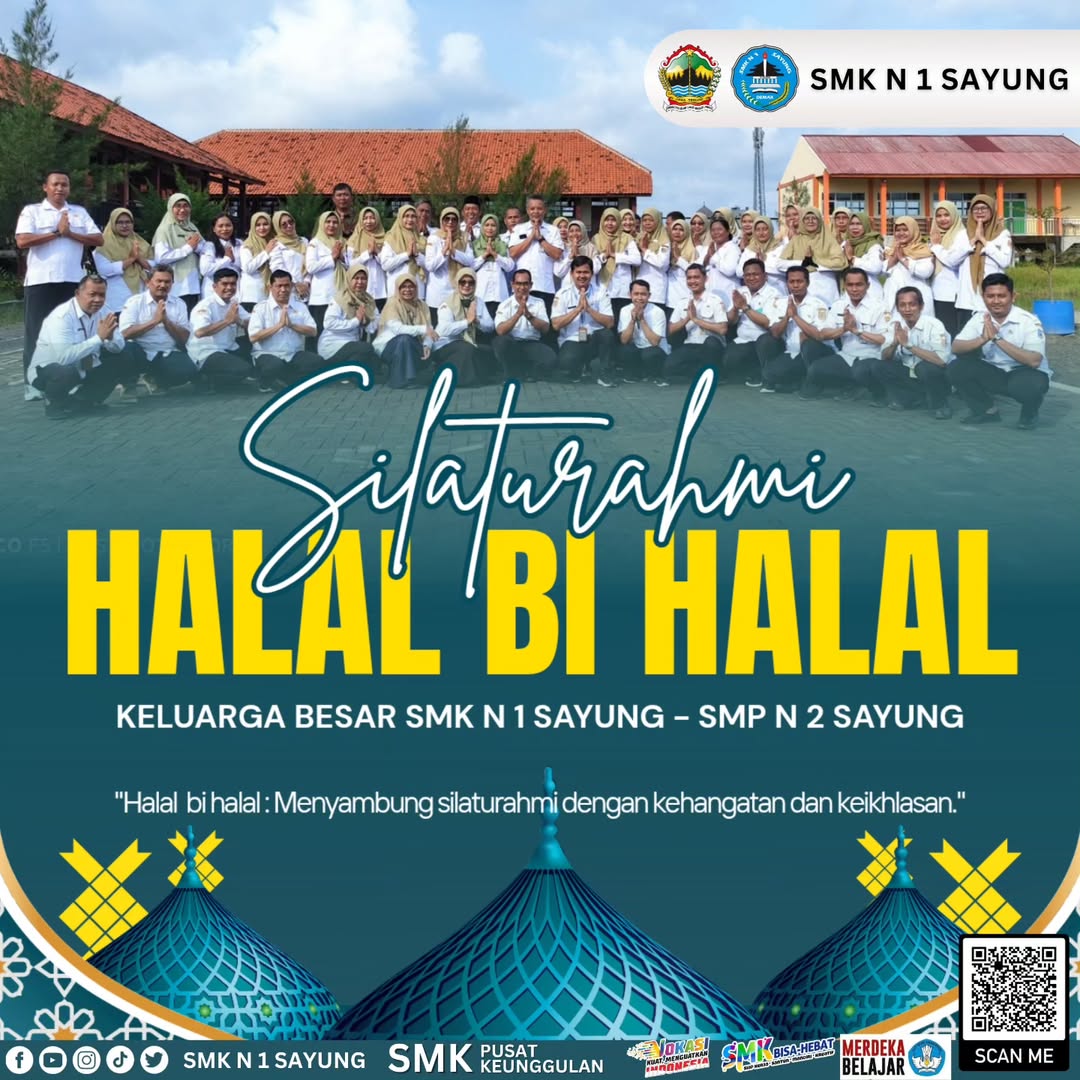 Halal bihalal keluarga besar SMK Negeri 1 Sayung ke SMP Negeri 2 Sayung