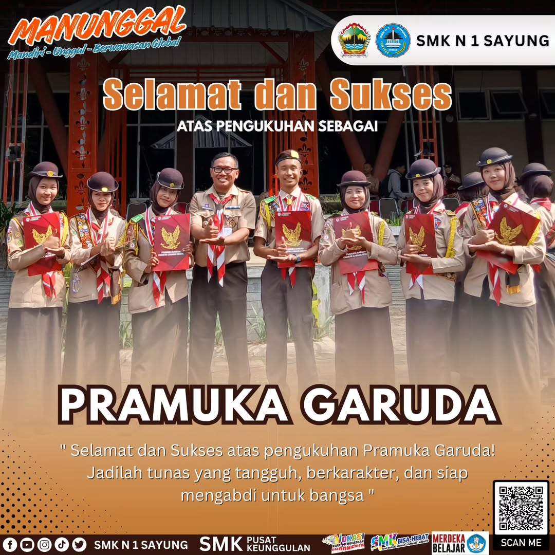 SMK N 1 SAYUNG Terbang Tinggi Bersama Pramuka Garuda