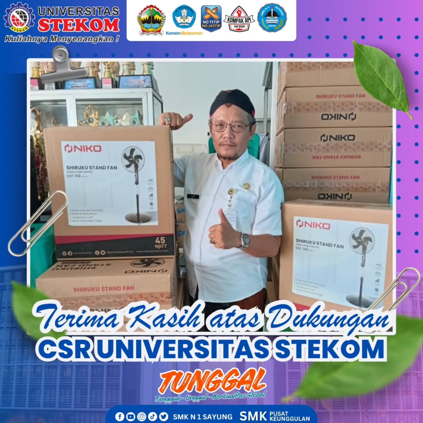 Terima Kasih atas Dukungan CSR Universitas STEKOM